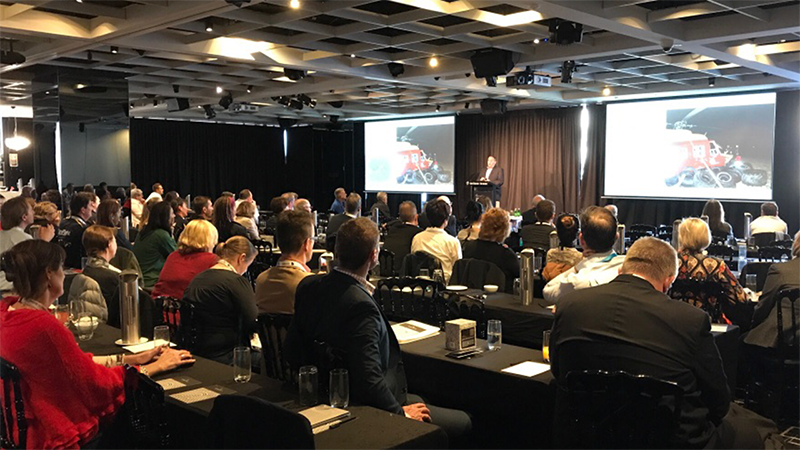 Dave Greenberg presenting keynote at the Australasian Aeromedical Association conference in Sydney, Australia