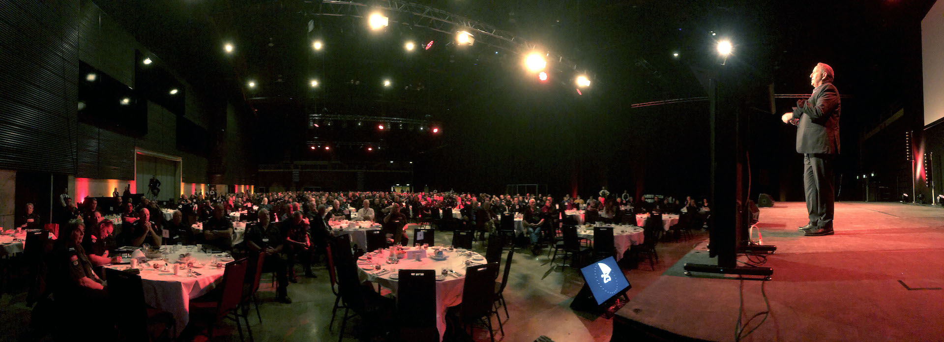 Dave presenting to the United Fire Brigade Association's Conference in Christchurch, New Zealand