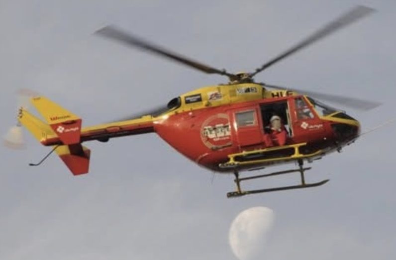 Santa Claus aboard the Westpac Rescue Helicopter